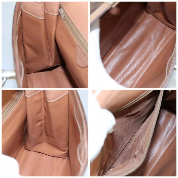 CELINE Macadam Canvas Hand Bag PVC Leather 2way Brown Auth - Picture 16 of 16